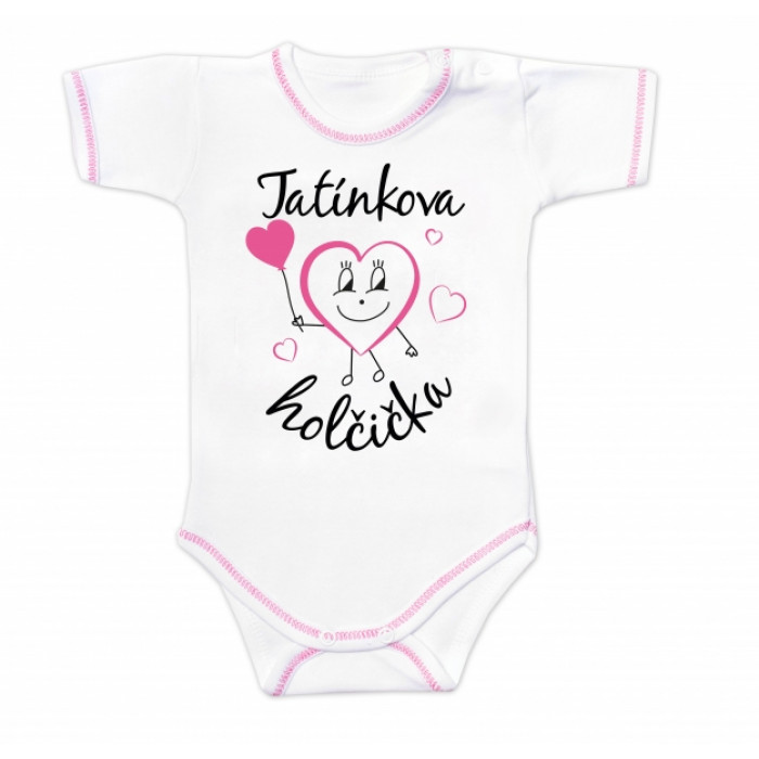 Body krátky rukáv s vtipným textom Baby Nellys, Tatínkova holčička, veľ. 86 Body krátky rukáv s vtipným textom Baby Nellys, Tatínkova holčička, veľ. 86