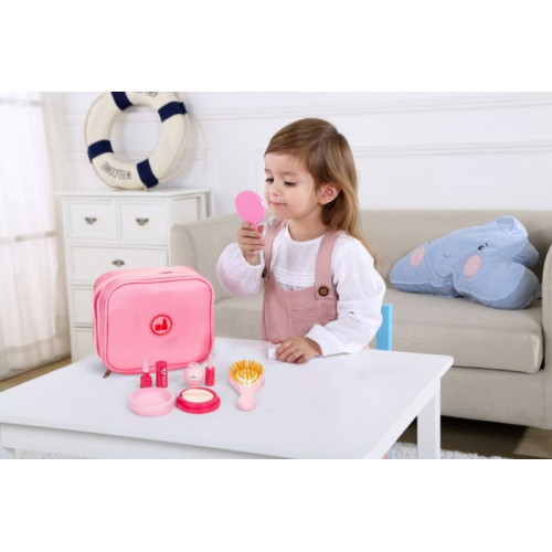 Eco Toys 6-dielna drevená kozmetická sada s taškou