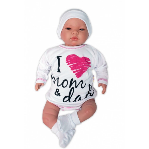 Baby Nellys Súpravička do pôrodnice  I love mom & dad, veľ. 62, holka