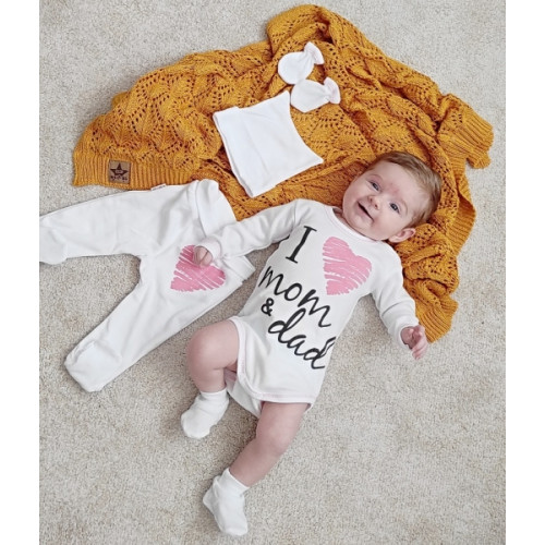 Baby Nellys Súpravička do pôrodnice  I love mom & dad, veľ. 62, holka