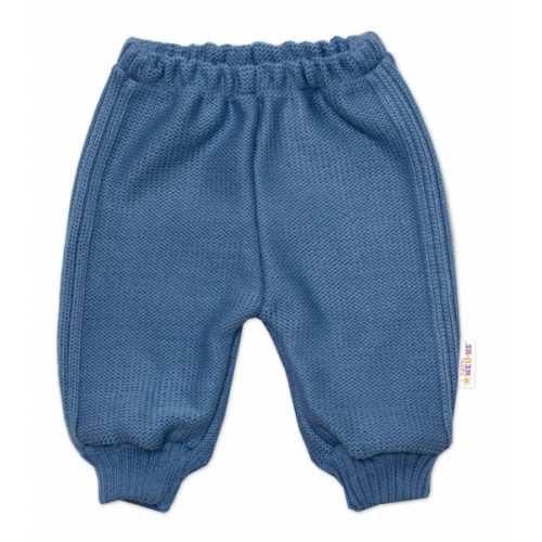 5-dielna pletená sada Baby Nellys, Boy, body, nohavice, sveter, čiapočka, motýlik - modrá