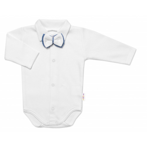 5-dielna pletená sada Baby Nellys, Boy, body, nohavice, sveter, čiapočka, motýlik - modrá