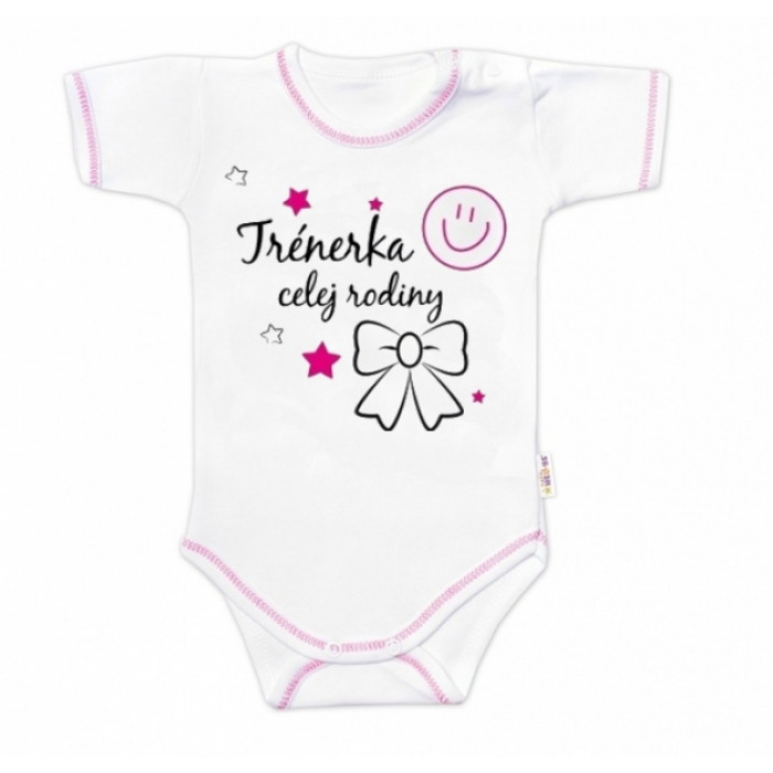 Body krátky rukáv Baby Nellys, Trénerka celej rodiny, holka, veľ. 80 Body krátky rukáv Baby Nellys, Trénerka celej rodiny, holka, veľ. 80