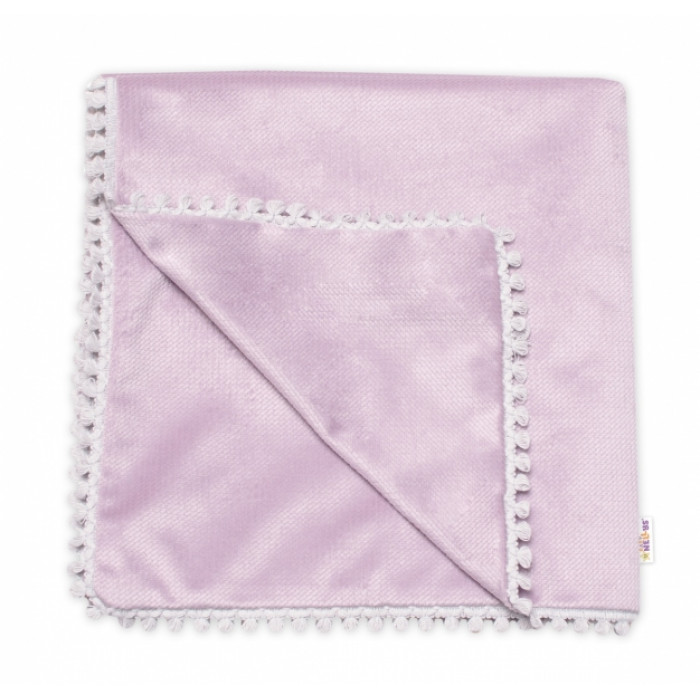 Detská deka Velvet - obojstranná s ozdobným lemovaním, Baby Nellys 100 x 75 cm, orgovánová Detská deka Velvet - obojstranná s ozdobným lemovaním, Baby Nellys 100 x 75 cm, orgovánová