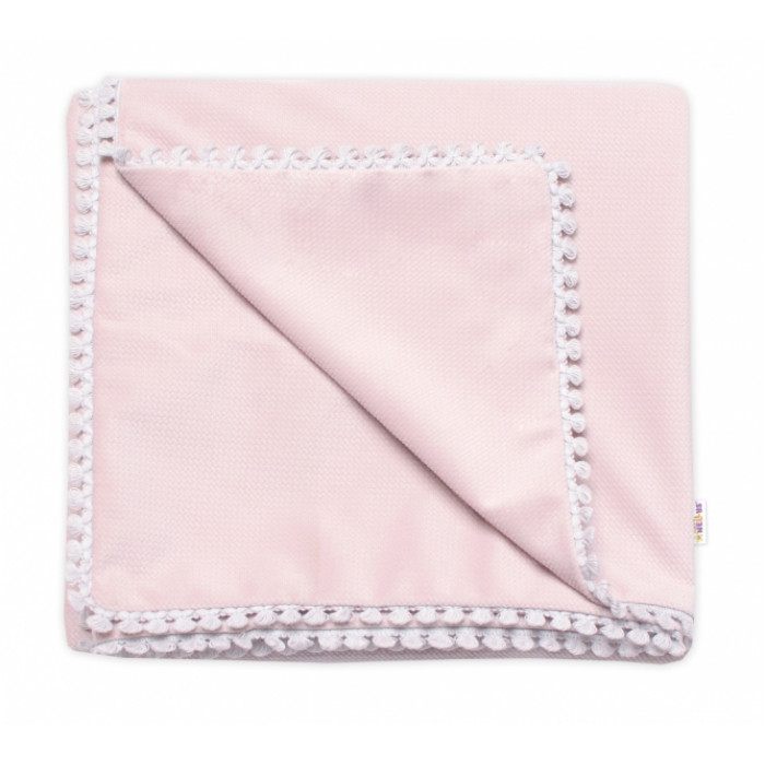 Detská deka Velvet - obojstranná s ozdobným lemovaním, Baby Nellys 100 x 75 cm, púdrová Detská deka Velvet - obojstranná s ozdobným lemovaním, Baby Nellys 100 x 75 cm, púdrová