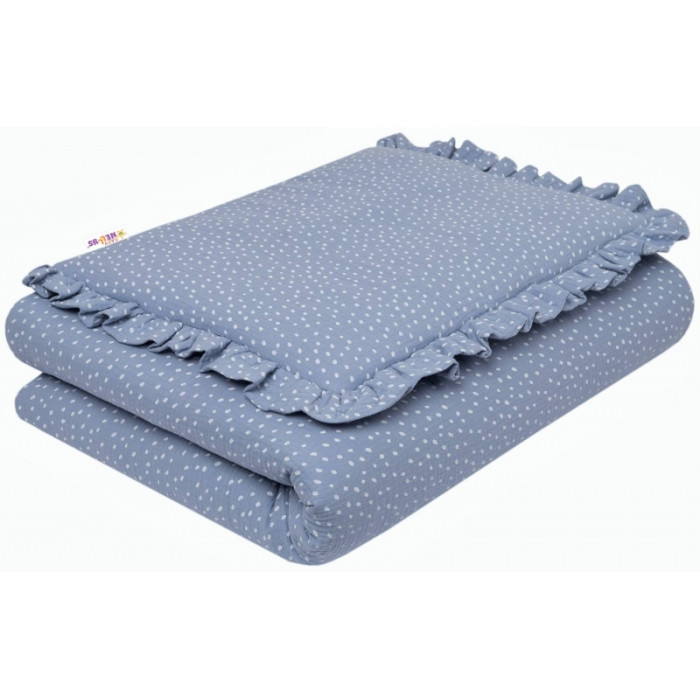 Mušelinová sada DOTS 30x35cm, 95x95cm, 2D letná, Baby Nellys, jeans Mušelinová sada DOTS 30x35cm, 95x95cm, 2D letná, Baby Nellys, jeans