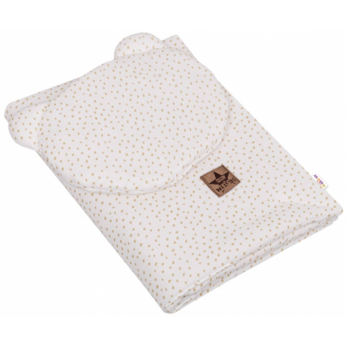 Mušelinová sada DOTS Teddy 30x35cm, 70x100cm, 2D, Baby Nellys, biela Mušelinová sada DOTS Teddy 30x35cm, 70x100cm, 2D, Baby Nellys, biela