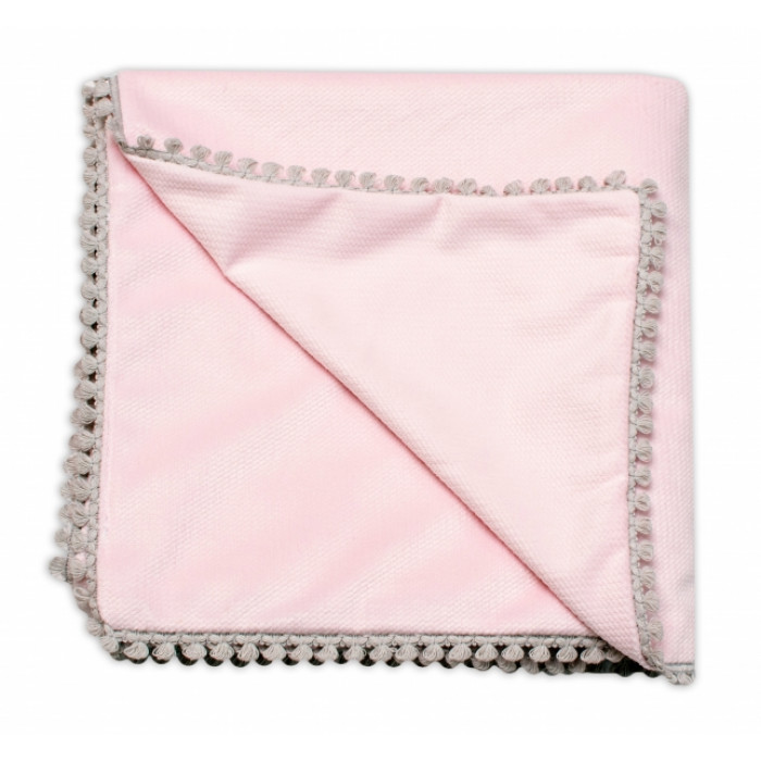 Detská deka Velvet - obojstranná s ozdobným lemovaním, Baby Nellys 100 x 75 cm, sv. ružová Detská deka Velvet - obojstranná s ozdobným lemovaním, Baby Nellys 100 x 75 cm, sv. ružová