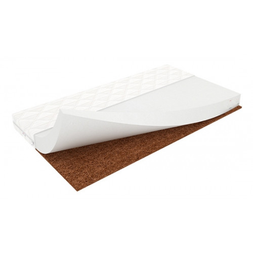Detský matrac do postieľky Baby Nellys, pena/kokos 120x60x10cm - biela