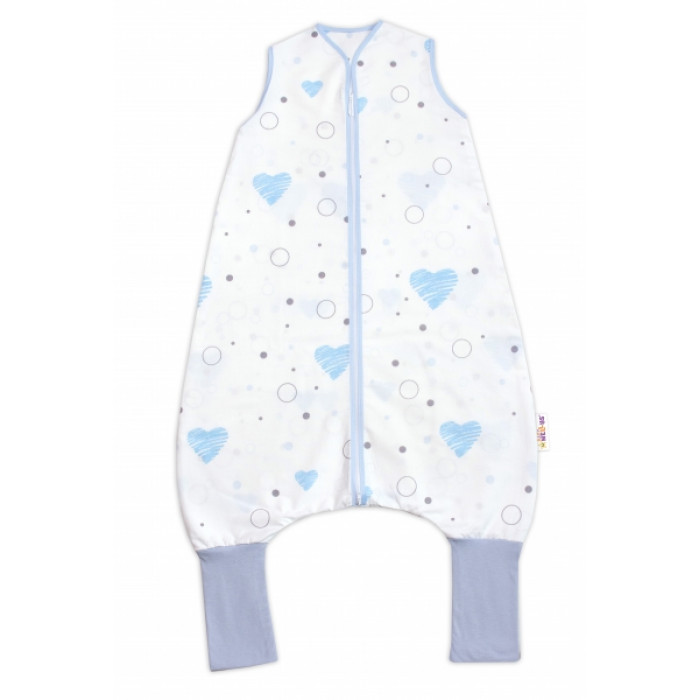 Letný spací vak s nohavičkami 90 cm Baby Nellys I love Boy, modrá/biela Letný spací vak s nohavičkami 90 cm Baby Nellys I love Boy, modrá/biela