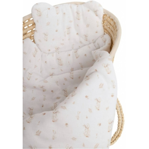 Mušelínová sada GOOSE Teddy 30x35cm, 70x100cm, 2D, Baby Nellys, biela