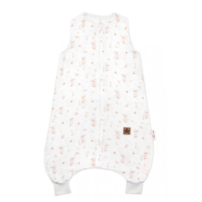 Mušelínový spací vak s nohavičkami GOOSE Baby Nellys Soft, 70cm, biela Mušelínový spací vak s nohavičkami GOOSE Baby Nellys Soft, 70cm, biela