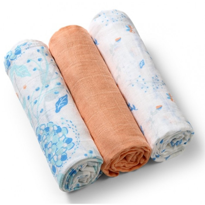 Mušelínové - super mäkké plienky BabyOno, 3ks - marhuľové Mušelínové - super mäkké plienky BabyOno, 3ks - marhuľové