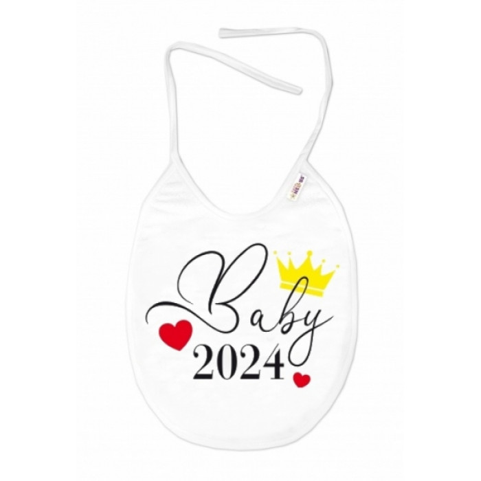 Nepremokavý podbradník, 24 x 27 cm - Baby 2024, Baby Nellys - biely Nepremokavý podbradník, 24 x 27 cm - Baby 2024, Baby Nellys - biely
