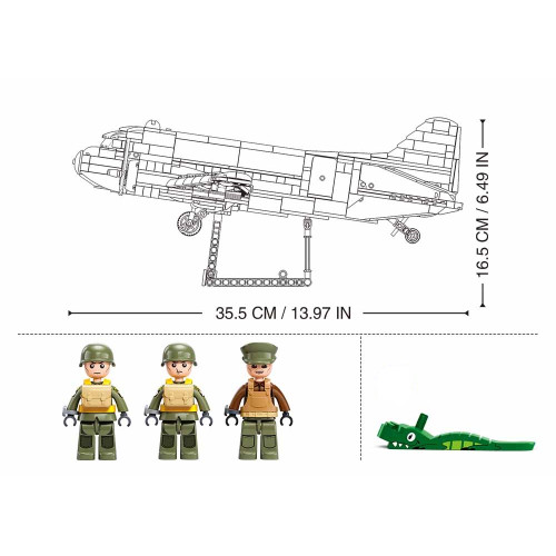 Sluban M38-B1366 Transportné lietadlo Douglas C-47