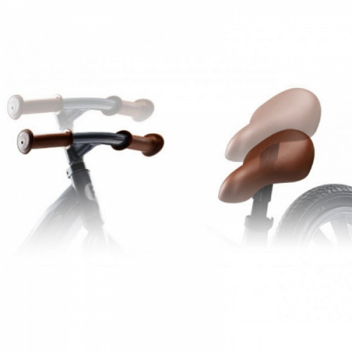 Detský balančný bicykel, odrážadlo Racer, hnedé