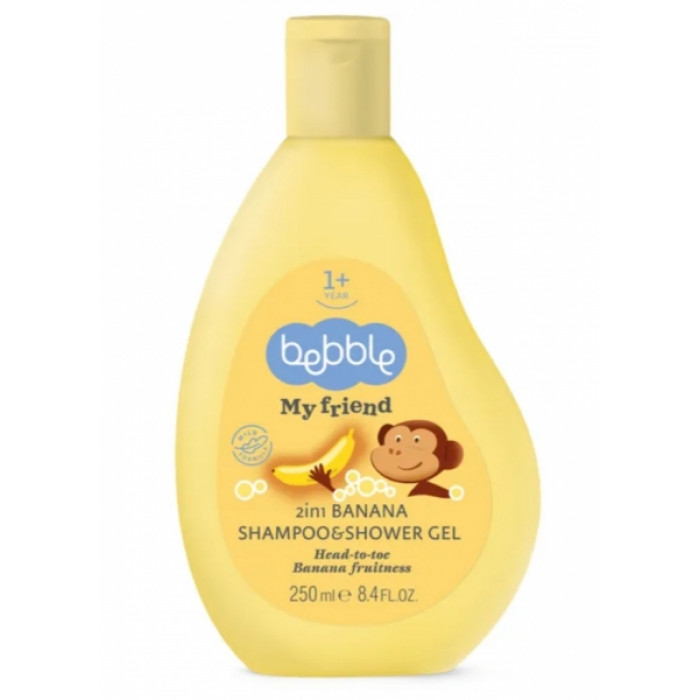 Detský šampón a sprchový gél 2v1 Banán - 250ml Detský šampón a sprchový gél 2v1 Banán - 250ml