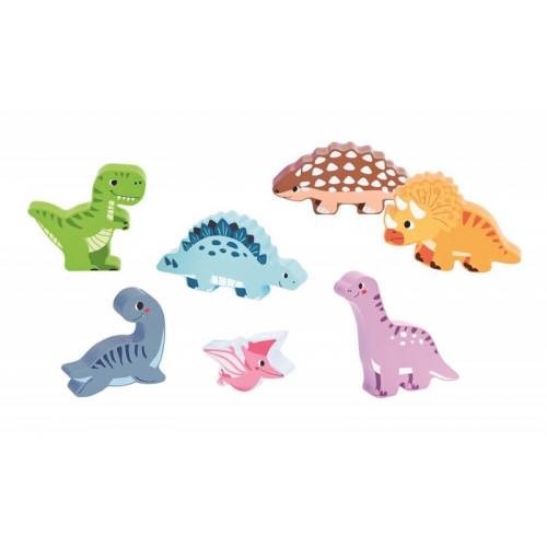 Drevené 3D puzzle - dinosaury