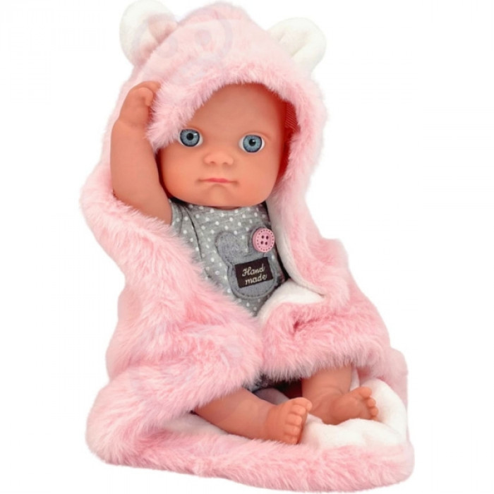 Bábika Baby Doll 23 cm so zavinovacou dekou, šedá/ružová Bábika Baby Doll 23 cm so zavinovacou dekou, šedá/ružová