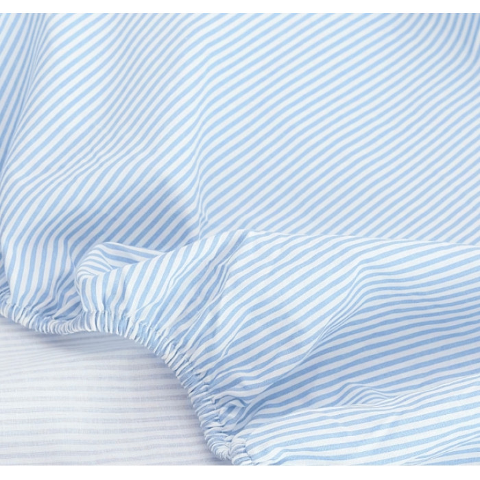 Bavlněné prestieradlo do postielky 60x120cm - modrý jemný prúžok Bavlněné prestieradlo do postielky 60x120cm - modrý jemný prúžok