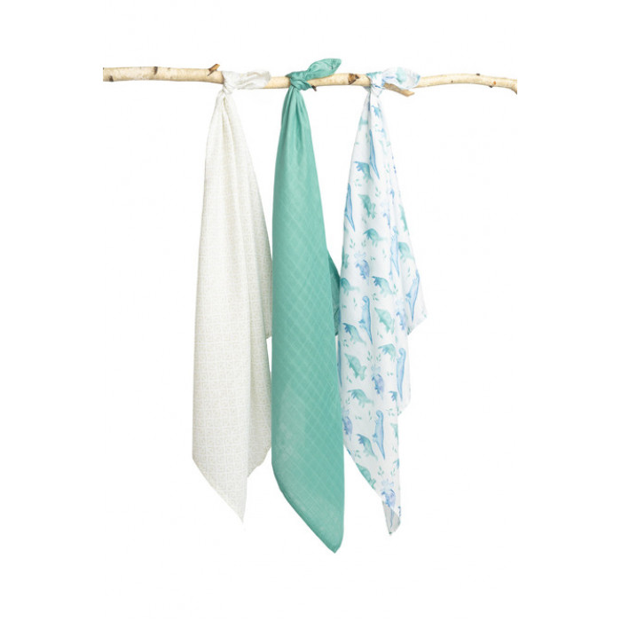 Bambusové plienky, 70x80 - 3ks v balení - Dino