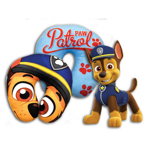 Detský cestovný vankúšik Paw Patrol do auta – opierka hlavy, modrá
