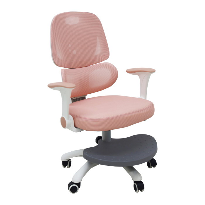 Ergonomická detská otočná stolička k písaciemu stolu, ružová