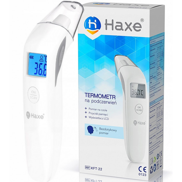 Haxe Bezdotykový teplomer do ucha aj na čelo KFT-22