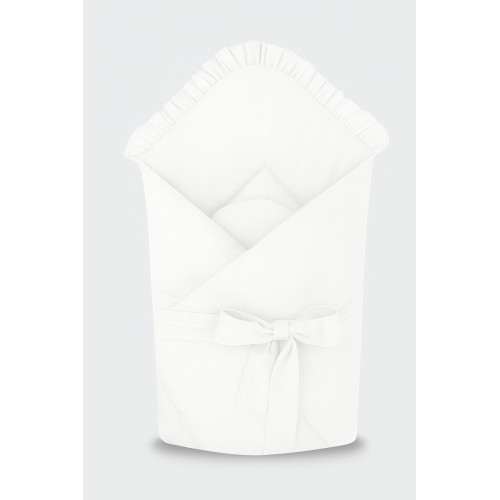 Rýchlozavinovačka s volánikom a stuhou - Royal - biela