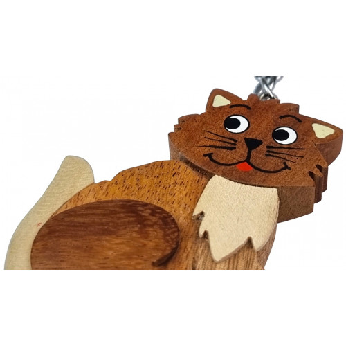 2Kids Toys Drevená kľúčenka veľká Mačka
