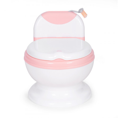 Detský nočník, WC toaleta s vyberateľnou nádobou, uzavierateľný, s toaletnou kefkou, pink
