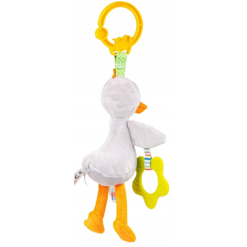 Závesná hračka do kočíka, 24cm - Kačička, šedá