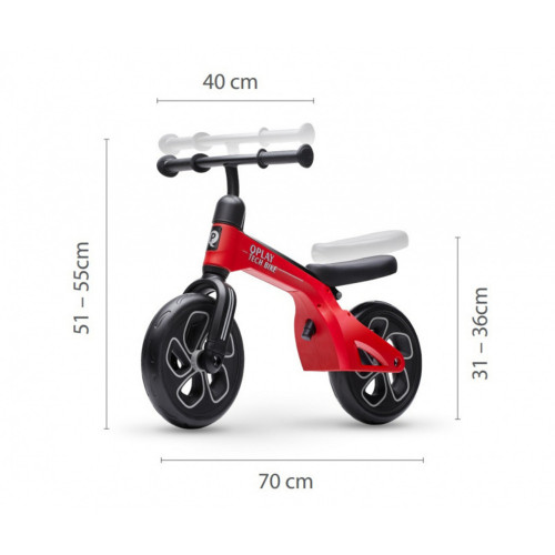 Detský balančný bicykel, odrážadlo Qplay Tech, červené