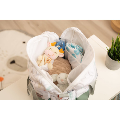 Taška ku kočíku, ekokoža - Ježko Toník, zelená