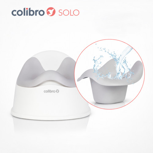 Detský nočník, ergonomický Solo cool – sivý, biely