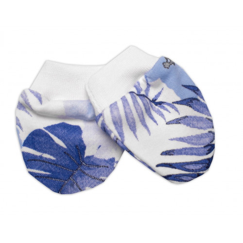 Novorodenecká sada do pôrodnice Mamatti, Listy, modrá, biela, veľ. 62