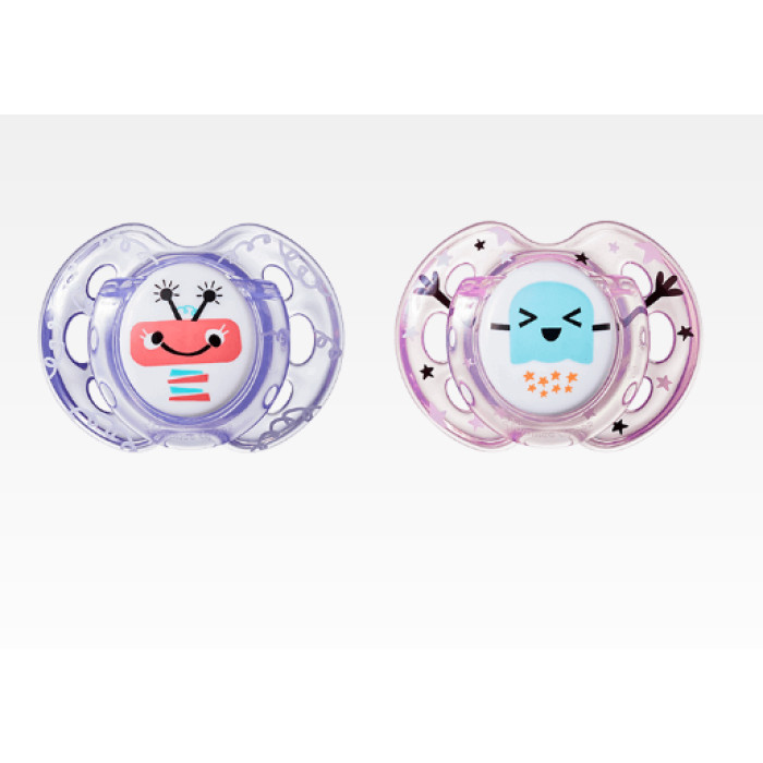 Tommee Tippee Cumlík Fun Style Príšerky 0-6 m - fialová / ružová