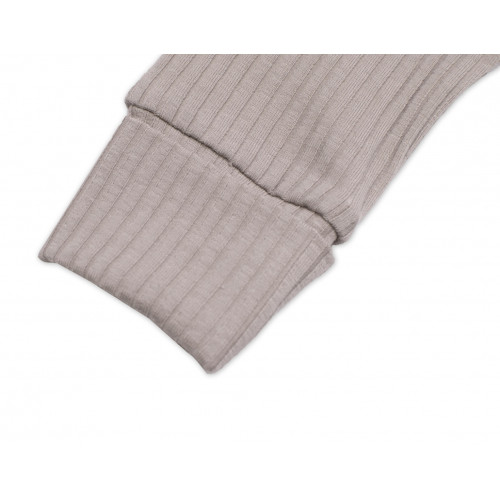 Rebrovaná rastúca súprava 3D, Baby Girl - taupe, veľ. 68/74