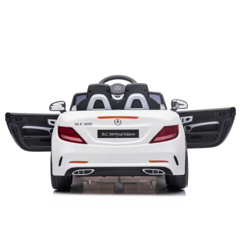 Elektrické autíčko Mercedes SLC-300 s diaľkovým ovládaním a LED svetlami, biele