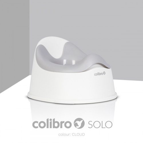 Detský nočník, ergonomický Solo cool – sivý, biely