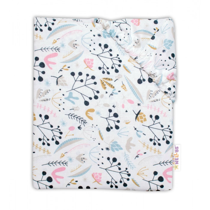 Baby Nellys bavlnené prestieradlo do postieľky - biela, 140 x 70 cm