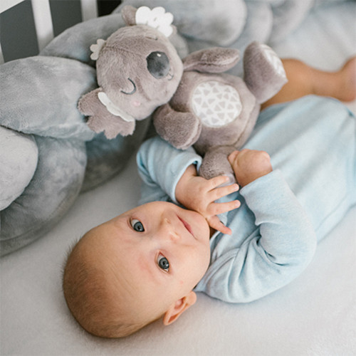 Plyšová hračka s hrkálkou Koala Coco, sivá