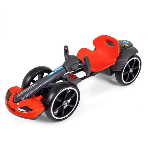 Elektrický gokart BOLT, detská motokára s diaľkovým ovládaním, LED, Bluetooth, červené