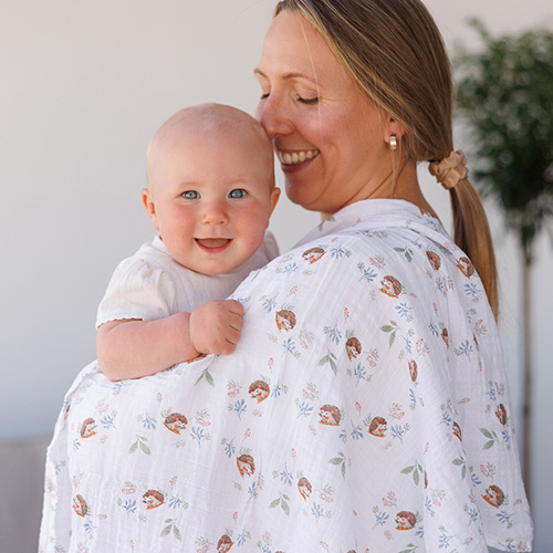 Mušelínové plienky BabyOno, Super Soft mentolové 100% bavlna, 3 ks x 70x70 cm, Ježko