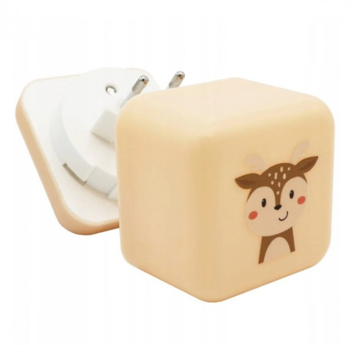 Detská nočná lampička – prenosné LED svetlo s dotykom - Srnka