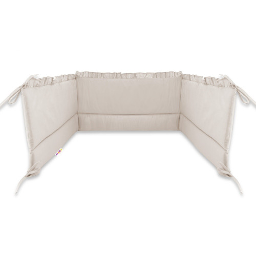 Mantinel s volánikom do postieľky 120 x 60 cm, Royal - béžová