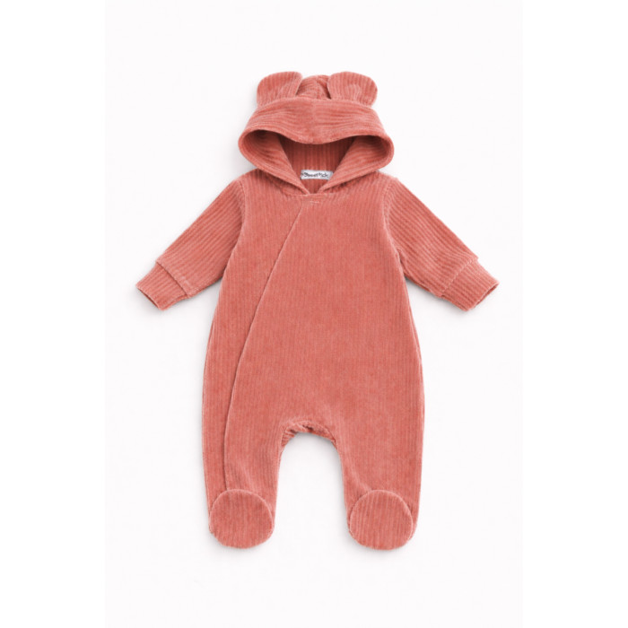 Detský manchestrový overal Teddy - pudrovo ružová, veľ. 68