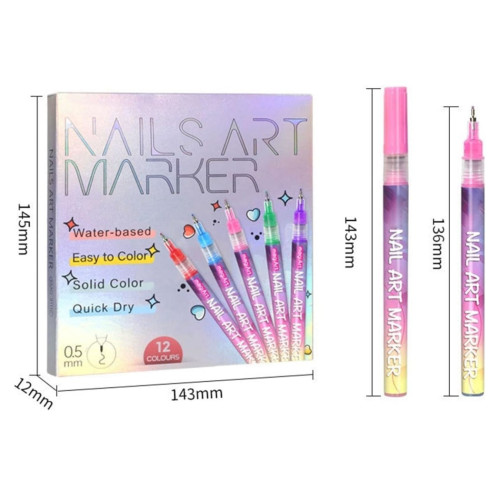 Sada farieb na nechty Fixky Nail art 12ks