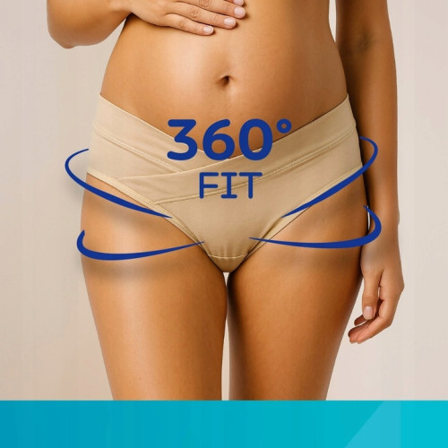 Nohavičky pre tehotné Canpol babies MumFit pohodlné 2 ks, čierne, béžové - XL