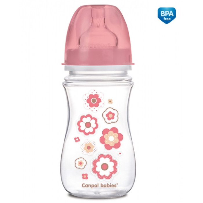 Antikoliková fľaštička Newborn Canpol Babies - kvetinka